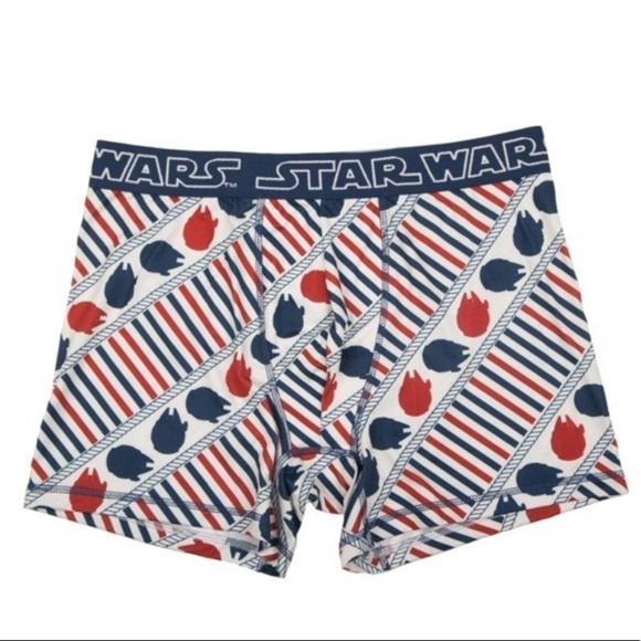 Star Wars Millenium Falcon Blue and Red Boxer Briefs Size Small - Picture 1 of 6